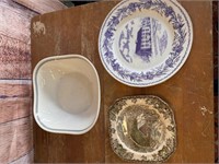 3 Pc 1980's Dishes