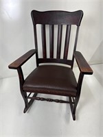 Antique cherry rocking chair