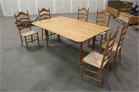 TABLE WITH (6) CHAIRS 72"x44"x30"