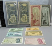 (10) Various World Bank Notes.