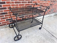 Metal vintage patio cart