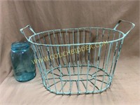 Oval wire farmhouse basket