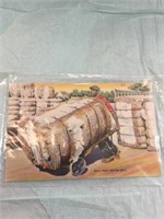 Old Southern Cotton Bale Postcard