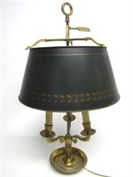 FRENCH EMPIRE STYLE FAUX CANDLE BOUILLOTE LAMP