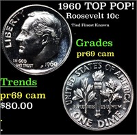 Proof 1960 Roosevelt Dime TOP POP! 10c Graded pr69