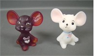 Two Fenton Mice Figurines