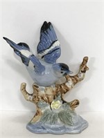 Vintage ceramic blue jay figurine