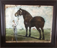 Vintage Framed Horse Print