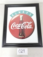Framed Coca-Cola Poster (No Ship)