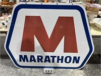 Marathon Porcelain Sign
