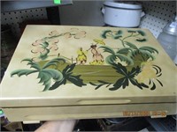 Painted Wooden Flatware Chest