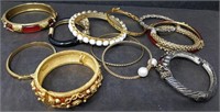 Group of costume jewelry bracelets PB