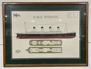 (JL) Harland and Wolff R.M.S Titanic Print 29” x