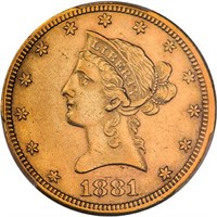 $10 1881-CC PCGS  AU55 CAC