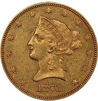 $10 1871-CC PCGS  AU50