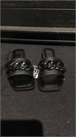 Women's Viv Chain Slide Sandals - Black 5