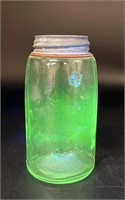 Antique Masons Patent Quart Fruit Jar Uv Reactive