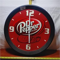 WORKING LARGE DR PEPPER CLOCK