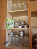 Lot of Canning Jars and Lids