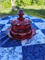 Vintage Mosser Glass Ruby Red