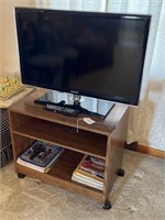 Samsung 32" TV with Stand, Remote, & Contents
