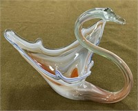 Sooner Art Glass Swan