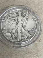 Silver 1941 walking liberty half dollar