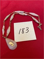 Unique necklace with stone #183