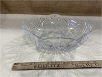Large etched glass bowl