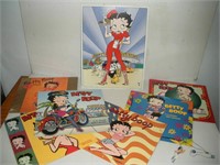 Metal Betty Boop Tin Sign, 12x16, and Calendars