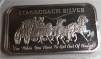 1 oz Stagecoach Segmented 1/4 HTF Silver Bar