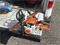 d1 stihl 250c saw missing side cover and air