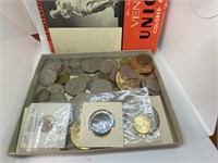 Assorted Vintage USA / World Coins & Tokens