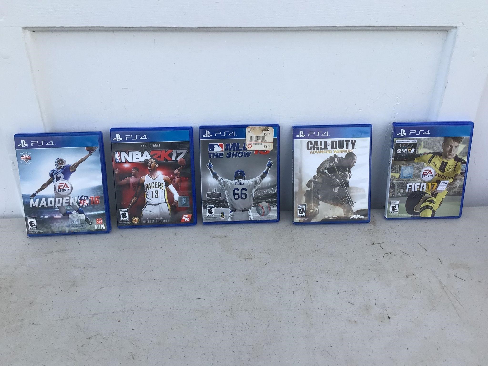 FIVE PS4 GAMES