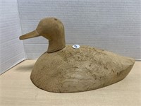 Wood carved duck