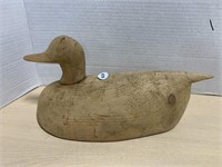 Wood carved duck