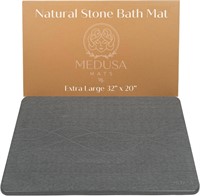 Stone Bath Mat - Non Slip  Quick Dry  32x20