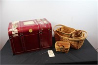 Faux Luggage Set and Baskets