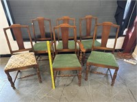 6 Vintage Spindle High Back Dining Chairs