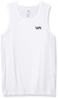 New RVCA Men's Sport Vent Sleeveless Top, White, 2