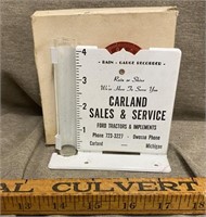 Carland Ford Tractor NOS Rain Gauge