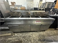 8 basket Fryer - Frymaster - 200 lb - gas -wheels