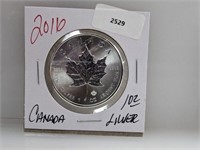 1oz .999 Silv Canada Maple Leaf $5