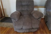 Gray Upholstered Recliner