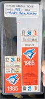 4/21/85 game#453 Cal Ripken Streak tickets