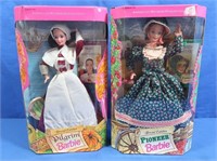 NIB 1994 Pilgrim Barbie, NIB 1994 Pioneer Barbie