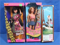 NIB 1993 Chinese Barbie, 1995 Travel Barbie, 1993