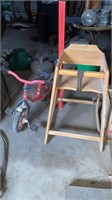 Wooden High Chair & Cars Toddler Bicycle
