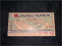 1953 ARK VS OKLA FOOTBALL TICKET STUB