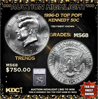 ***Auction Highlight*** 1996-d Kennedy Half Dollar